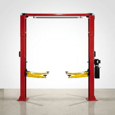 Two Post Car Lift Built to Handle 12,000 Lbs, Steel Construction, Dual Hydraulic Chain Drive, 167 Inch Height