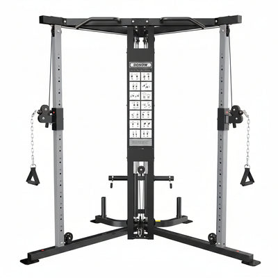 Cable Crossover Machine, Cable Fly Machine Home Gym System Workout Station with Dual Pulley System Pull-Up Bar Cable Bar and LAT Pull down System