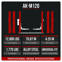 12000 Lbs Extra Height 167Inch 2 Post Lift Two Post Car Lift AK-M120 Auto Lift Car Lift Hoist 2 Post Car Lift (Extra Height, Red) — Results & Stats