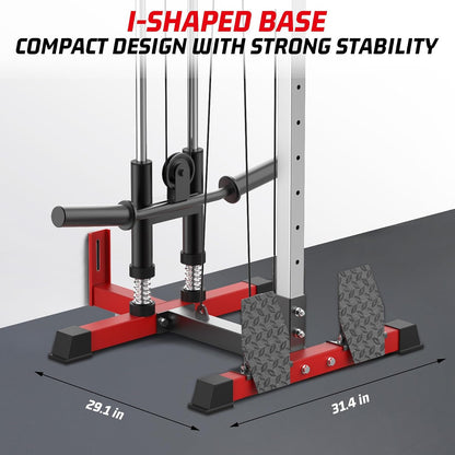 Wall Mount Cable Machine,Lat Power Cable Machine, LAT Pull down and LAT Row LAT Tower,Cable Crossover Machine with 20 Positions,Lat Pulldown Machines for Home Gym Total Body Training