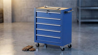 5 Drawers Rolling Tool Chest with Wheels, Rolling Tool Chest, Portable Rolling Tool Box on Wheels, Tool Chest Organizer for Garage, Workshop, Home Crafts Use Blue as Shown — Lifestyle