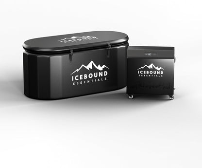 Inflatable Cold Plunge Tub - XL, Black - 150 Gallon Ice Bath - Chiller Compatible – Inflatable