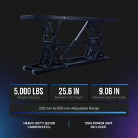 Car Lift, 25.6 Max. Height, 5, 000 LBS Capacity Portable Car Lift, with Extended-Length Plates, Heavy-Duty Carbon Steel Truck Lift with 120V Power Unit, Auto Car Jack Lifts for Home Garage Shop — Results & Stats
