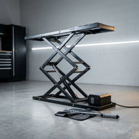 Car Lift, 7,000 LBS Capacity Portable Car Lift, with Extended-Length Plates, 26.8' Max. Height, Heavy-Duty Carbon Steel Truck Lift with 120V Power Unit, Auto Car Jack Lifts for Home Garage Shop — Studio Shot