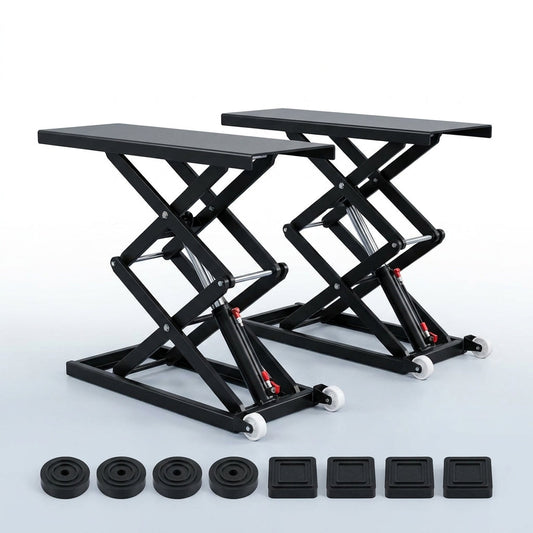 Car Lift, 7,000 LBS Capacity Portable Car Lift, with Extended-Length Plates, 26.8' Max. Height, Heavy-Duty Carbon Steel Truck Lift with 120V Power Unit, Auto Car Jack Lifts for Home Garage Shop — Studio Shot