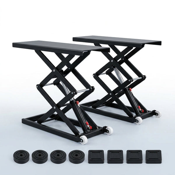 Car Lift, 7,000 LBS Capacity Portable Car Lift, with Extended-Length Plates, 26.8' Max. Height, Heavy-Duty Carbon Steel Truck Lift with 120V Power Unit, Auto Car Jack Lifts for Home Garage Shop — Studio Shot
