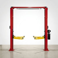 Two Post Car Lift Built to Handle 12,000 Lbs, Extra Height 167 Inches, Dual Hydraulic Chain Drive, Steel Construction — Studio Shot