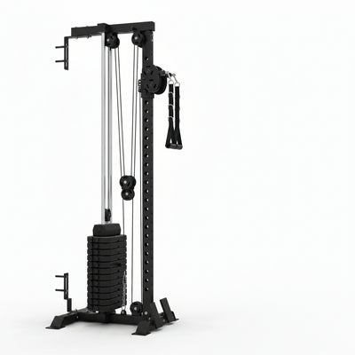 Cable Crossover Machine Home Gym, Wall Mount Cable Station with 200LBS Weight Stack,Lat Pull down Machine with 27 Positions Dual Pulley System