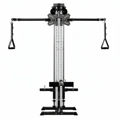 Cable Machine Home Gym, Wall Mounted Cable Machine with Dual Swivel Arms and 22 Adjustable Positions, All-In-One Cable Crossover Machine for Home Gym, Black