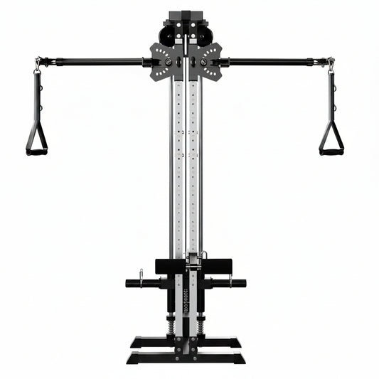 Cable Machine Home Gym, Wall Mounted Cable Machine with Dual Swivel Arms and 22 Adjustable Positions, All-In-One Cable Crossover Machine for Home Gym, Black