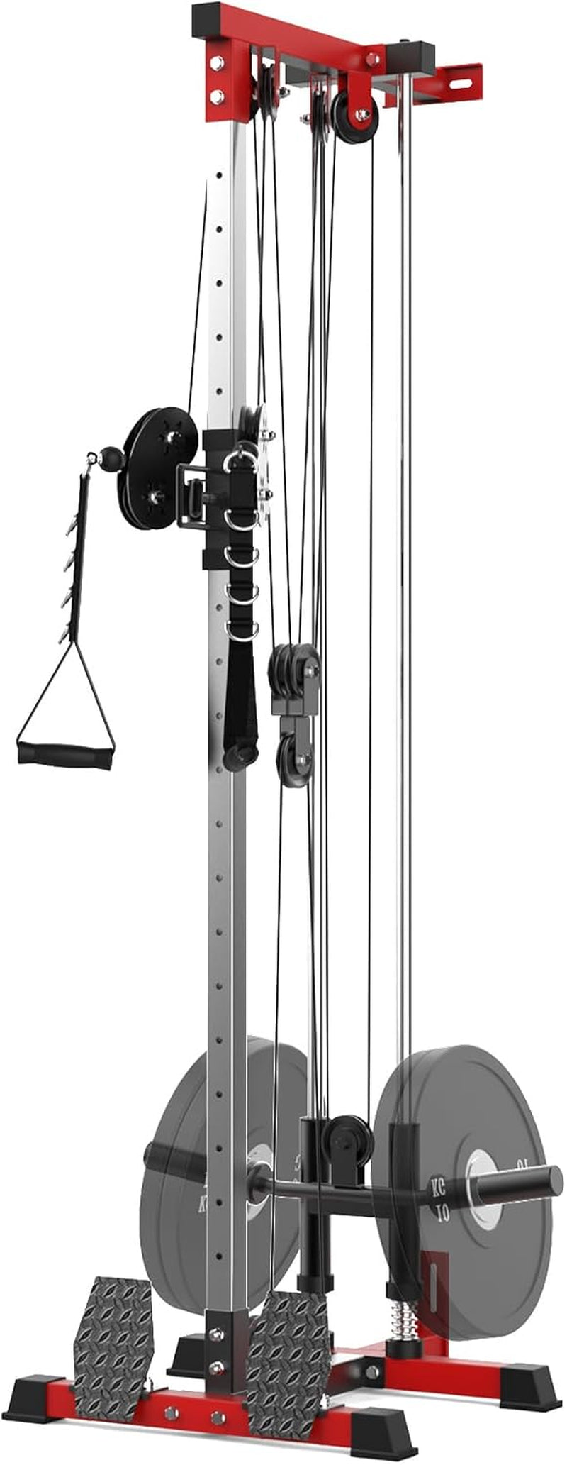 Wall Mount Cable Machine,Lat Power Cable Machine, LAT Pull down and LAT Row LAT Tower,Cable Crossover Machine with 20 Positions,Lat Pulldown Machines for Home Gym Total Body Training