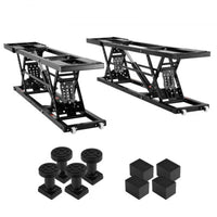 Car Lift, 25.6 Max. Height, 5, 000 LBS Capacity Portable Car Lift, with Extended-Length Plates, Heavy-Duty Carbon Steel Truck Lift with 120V Power Unit, Auto Car Jack Lifts for Home Garage Shop