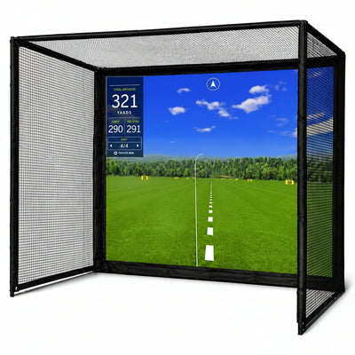 Golf Simulator Enclosure, 10 X 8 Ft/12 X 9 Ft, HD Impact Screen