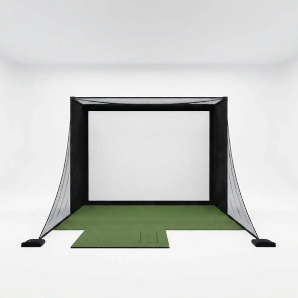 Golf Simulator Enclosure Designed for Indoor Practice, 4:3 Impact Screen, Aluminum Frame, Double-Layer Protection