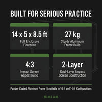 Golf Simulator Enclosure Designed for Indoor Practice, 4:3 Impact Screen, Aluminum Frame, Double-Layer Protection — product view 6